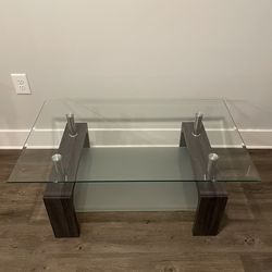 Glass Coffee Table by Goplus Costway