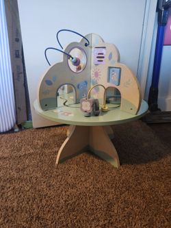 wooden tree activity table for baby