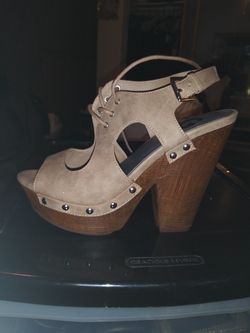 High heel wedge sandal