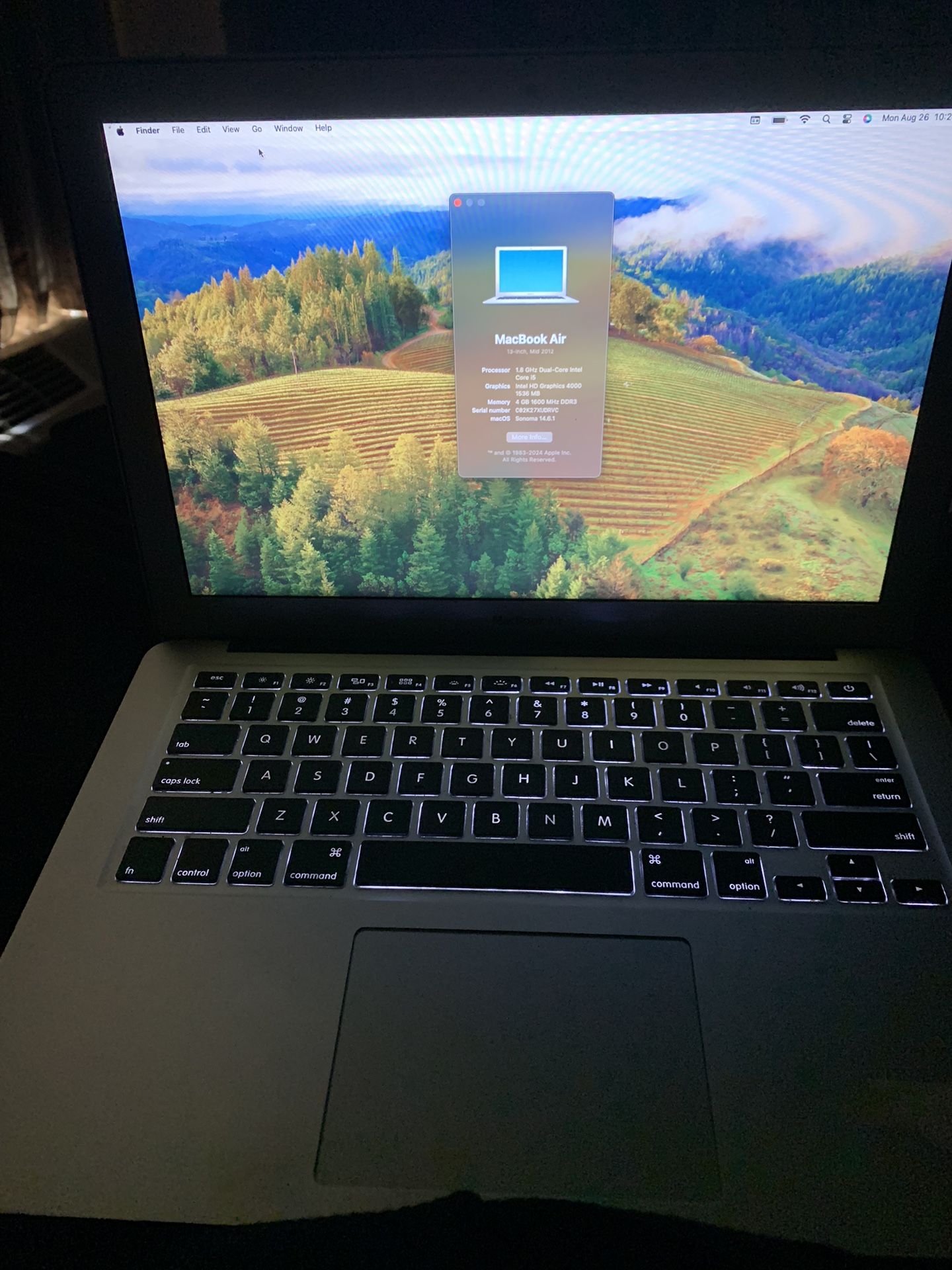 MacBook Air Mid 2012 Running macOS Sonoma