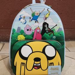 Adventure Time Loungefly Jake & Characters Portraits Mini Backpack NWT