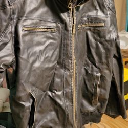 Men's Guess Faux Leather Jacket - High QUALITY XXL