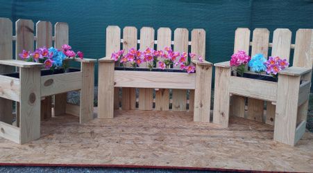 3 Solid Wood Planter Boxes