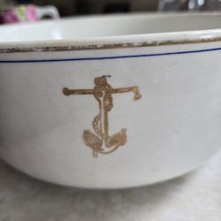 US Navy Officers wardroom serving bowl signed 1921