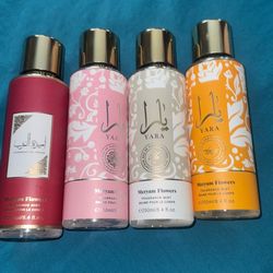 Yara perfe body sprays