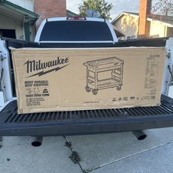 Milwaukee 40 in. 2-Drawer Steel Work Cart