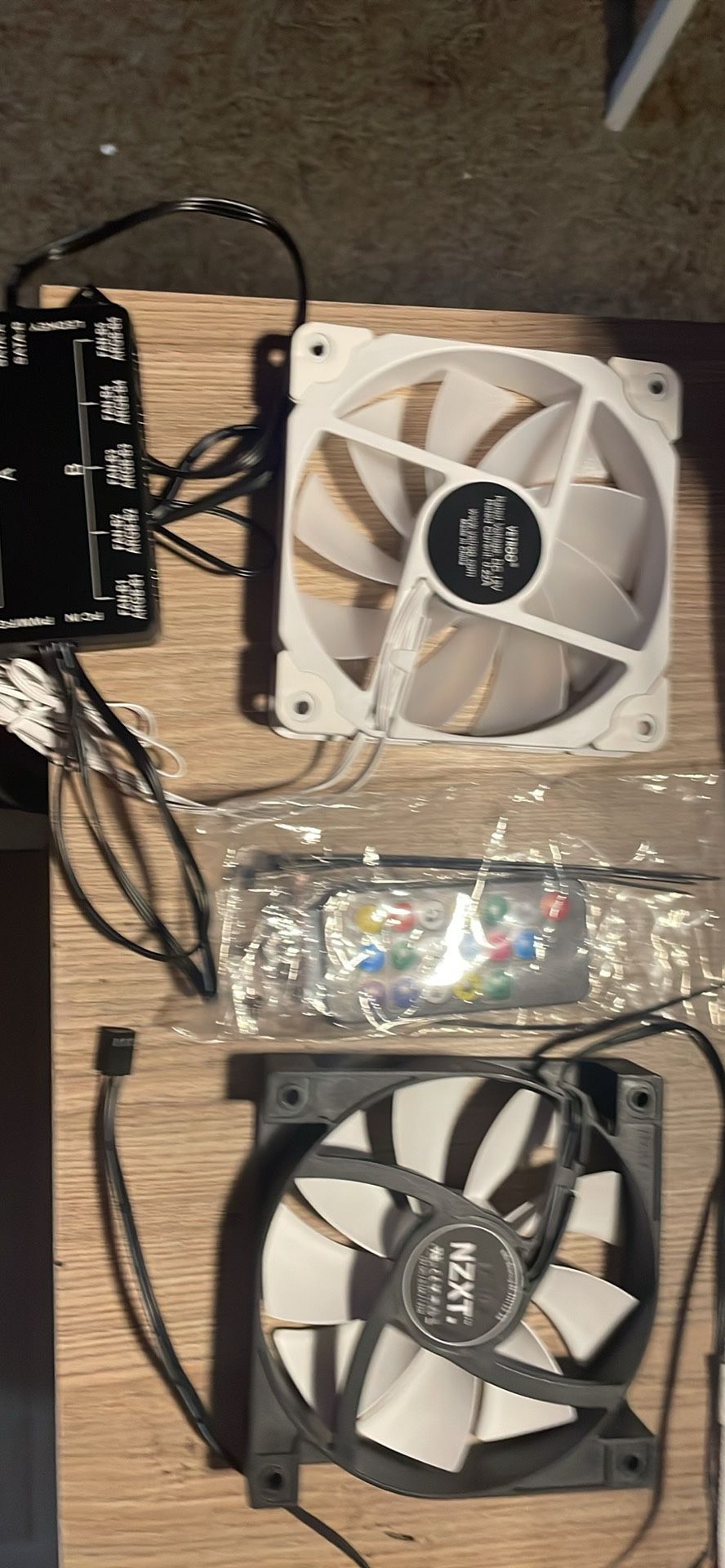 RGB fan with hub and Remote Plus Other Cooling Fan