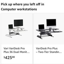 BLACK OR WHITE 36" PROPLUS VARIDESK
