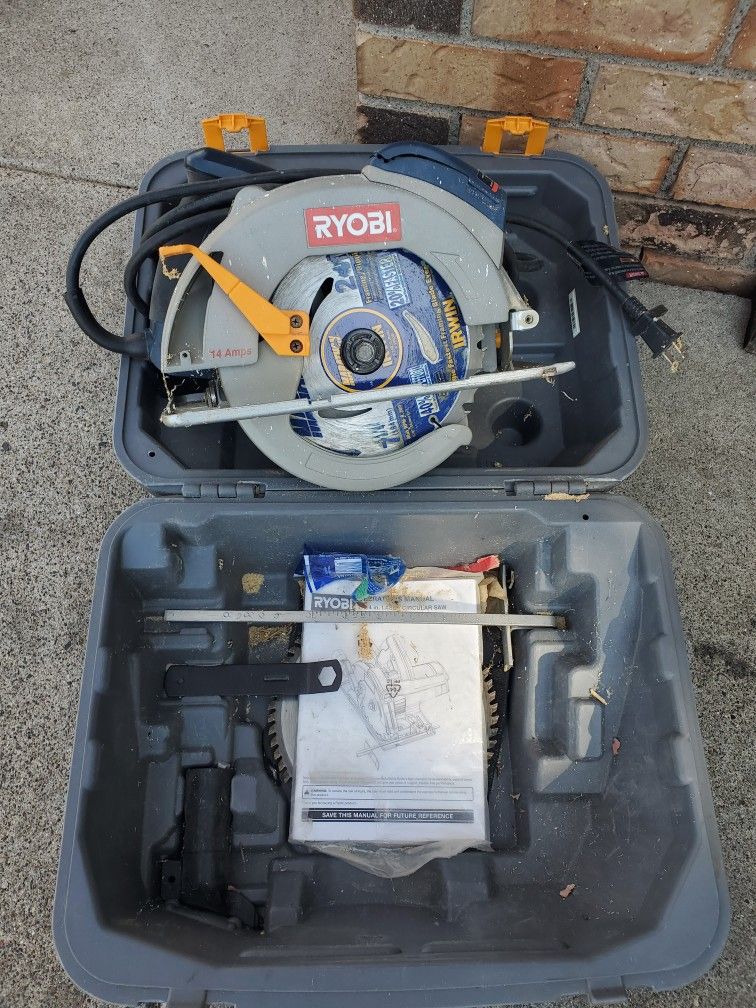 Ryobi Model CSB140LZ Corded 7 1 4Inch Circular Saw Complete for