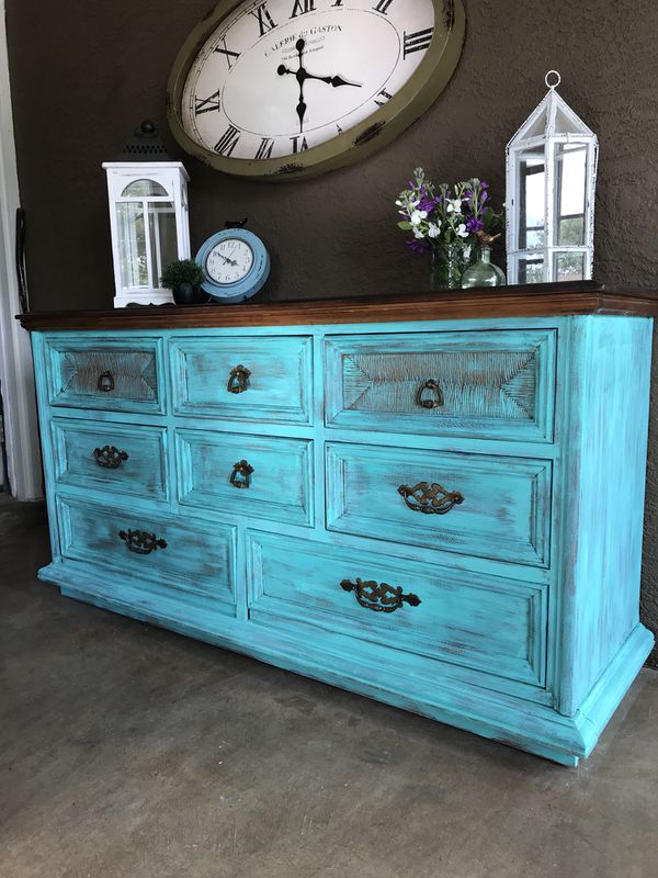 Beautiful Turquoise Dresser For Sale In Albuquerque Nm Offerup