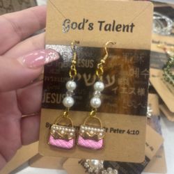 Purse earrings