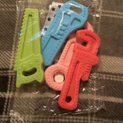Teething Toys Building Tools Theme Boy With 2 Clips