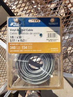 Coated Cable 1/8 inch x 50 foot