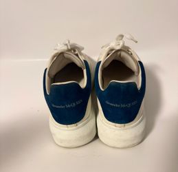Alexander McQueen White and Blue Sneakers