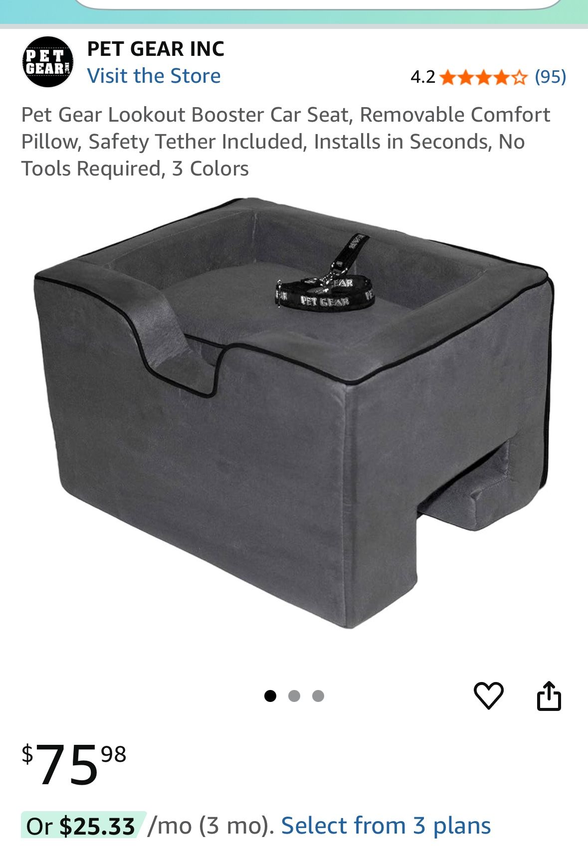 Pet Booster Car Seat
