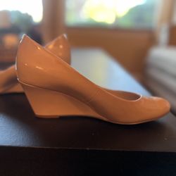 Wedge Heel Tan Shoes