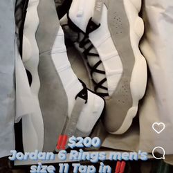 Jordan 6rings White And Grey Men's Size 11 