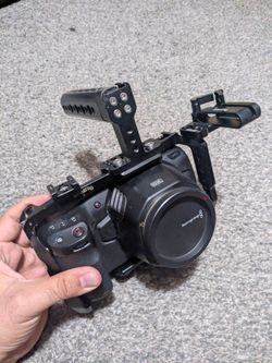 Blackmagic Pocket 6K (EF MOUNT) w/Cage, Battery, & AC Adapter