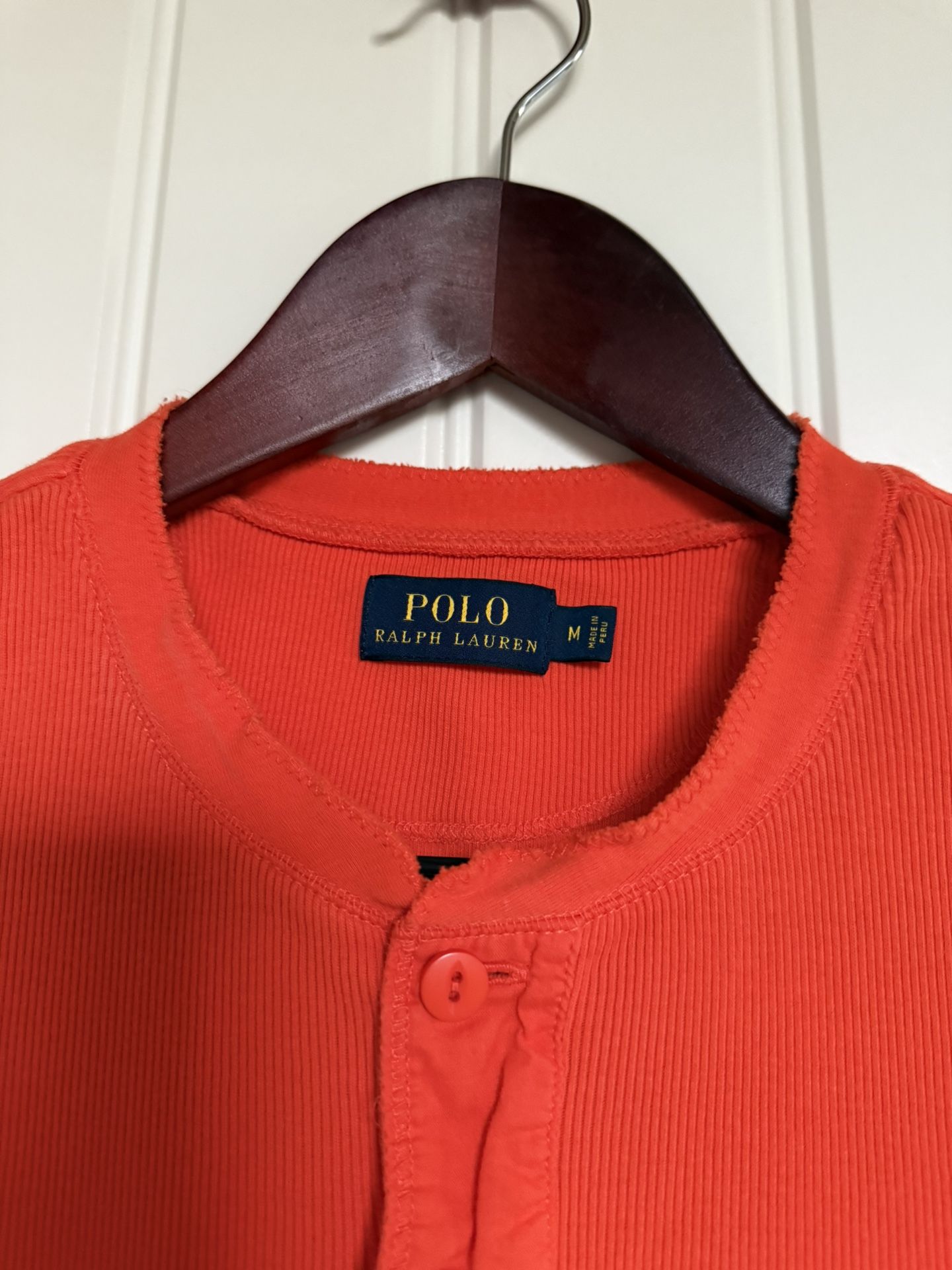 polo ralph lauren orange color M sz worn once like new