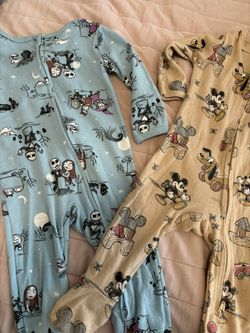 Baby Mickey And Nightmare Before Christmas Jack Skellington Onesies 