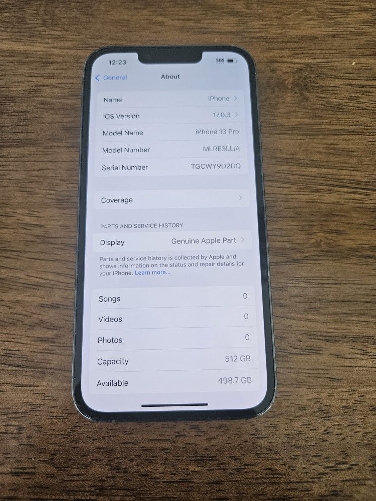 IPHONE 13 PRO (NOT THE MAX) 512GB UNLOCKED (FIRM PRICE)
