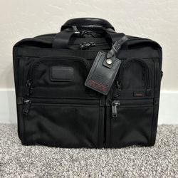TUMI ‘Alpha 2 T-Pass’ Black Nylon Laptop Briefcase - 26145DH