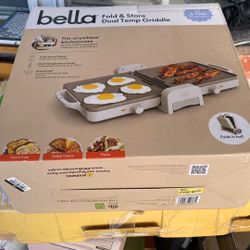 Bella Fold & Store Dual Temp Griddle