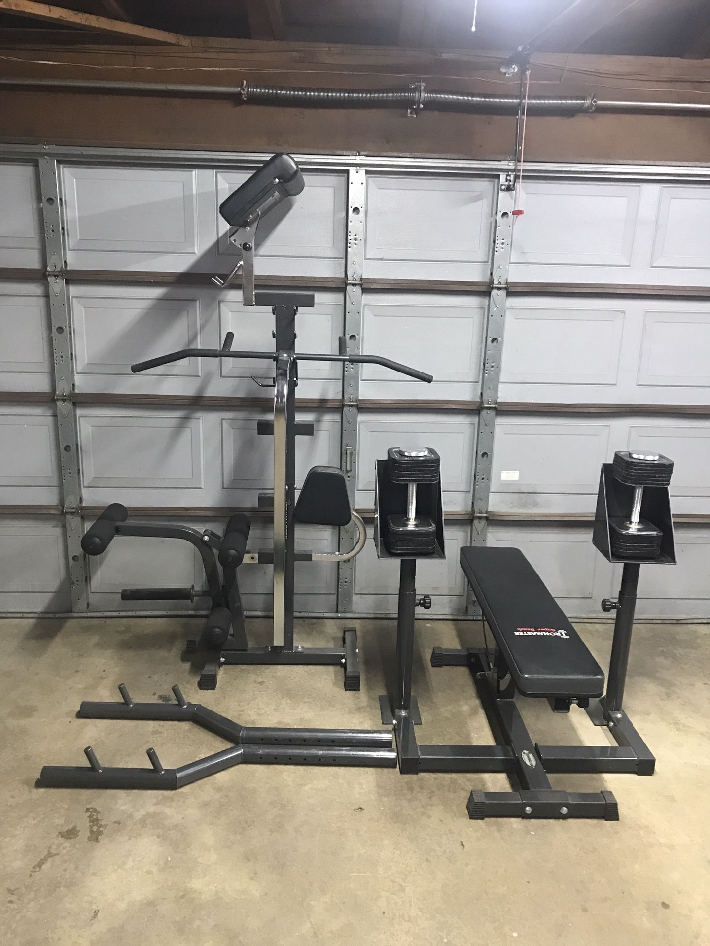 Ironmaster Home Gym Including 75lb Dumbbells