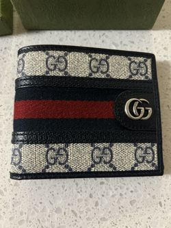 Gucci Beige And Blue Wallet