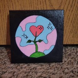 Heart Flower Painting