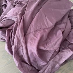 3 PURPLE SHEER CURTAINS DIFFERENT SIZES PICK UP TODAY