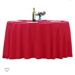 Manteles Rojos Redondos
