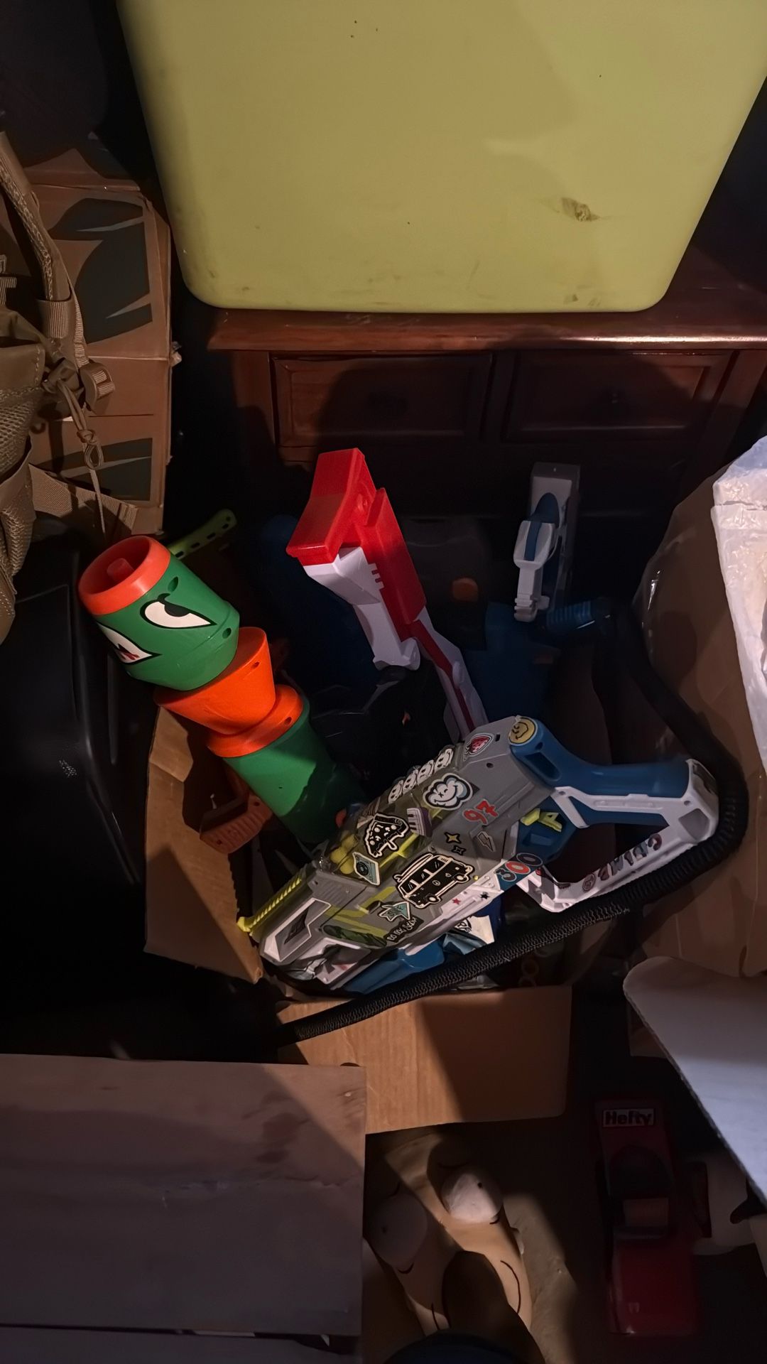 Box of Nerf guns