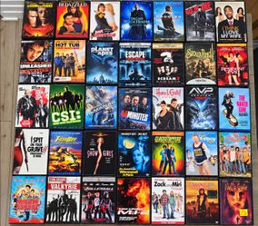 50 DVD Movies for $40 total. Must have 50 dvds to meet up no exceptions.