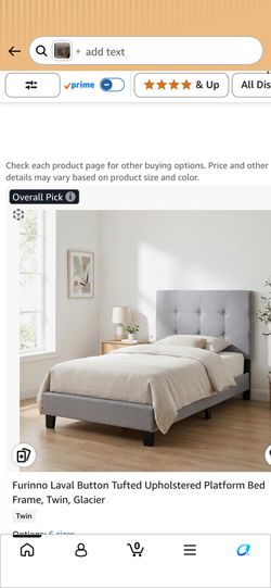 New twein bed  gray,
