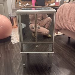 Mirrored file cabinet / side table