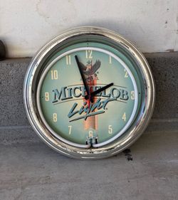 Vintage Michelob Light Neon Bar Clock