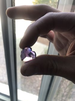 Beautiful Purple Amethyst  Heart Shaped Cut From The 70s