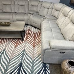 Power Reclining Sectional On Sale