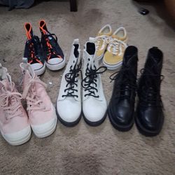 Vans Yellow, Converse, Guess Boots And More Boots Size 9 To 9.5 
