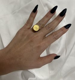 RING YELLOW GOLD 14KT. COIN