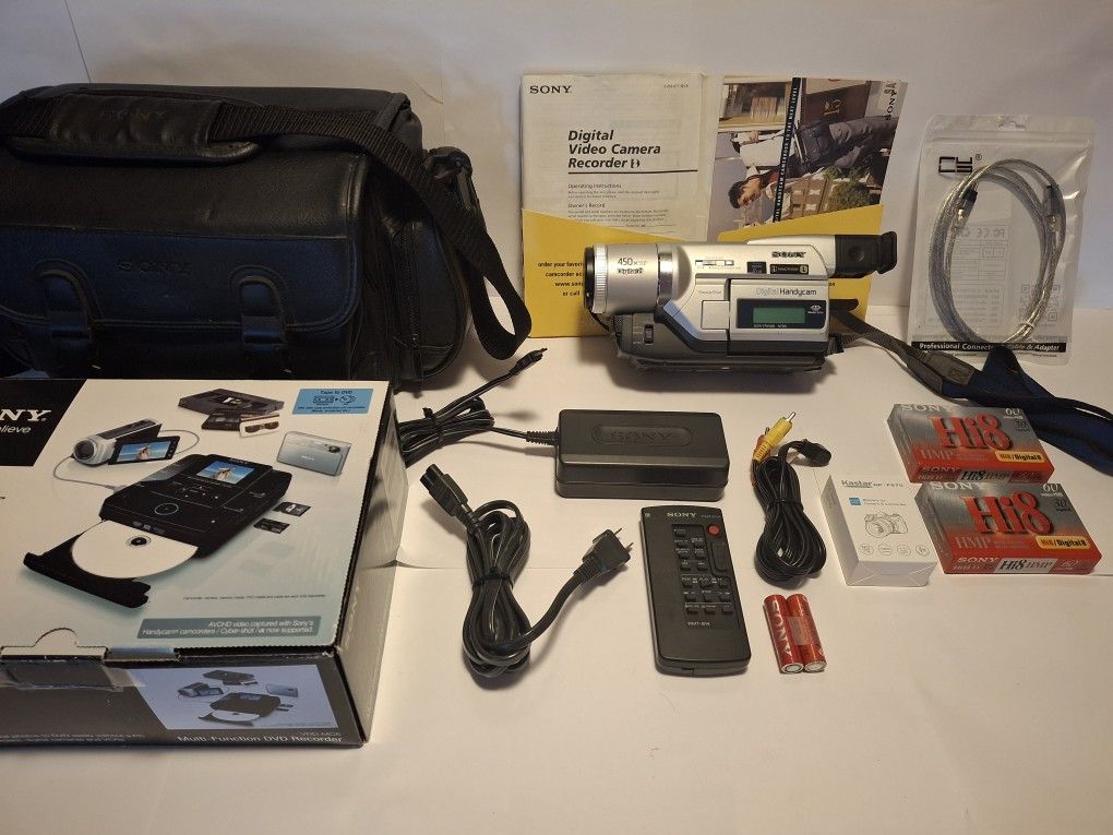 Sony Handycam Digital8 Hi8 8mm TRANSFER BUNDLE