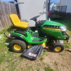 Trailer and Lawnmower  