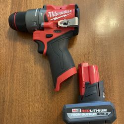 Milwaukee M12 Fuel 1/2” Drill And 5.0 H.O Battery