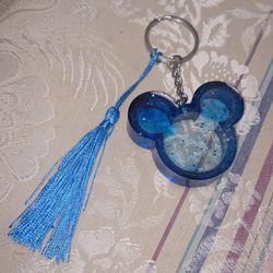 Blue Mickey Mouse Ear Keychain Design  Handmade