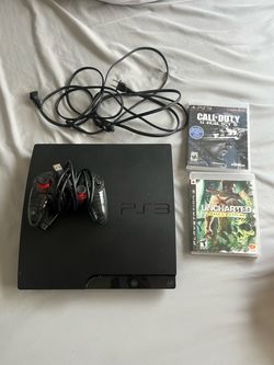 PS3 Slim Console with Controller and 2 Games