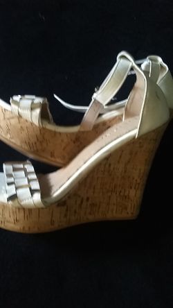 White wedges size 6 .5