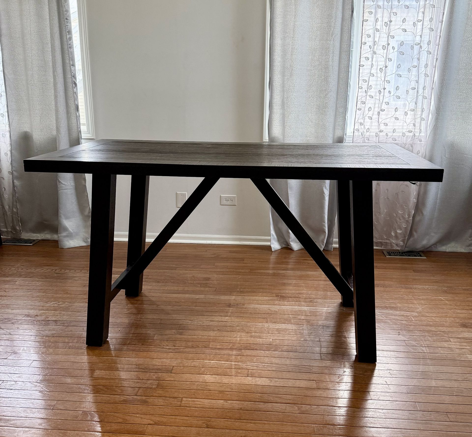 Brown Wood Counter Height Dining Table