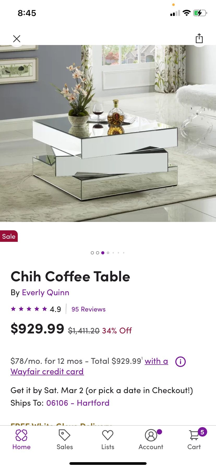 Coffee Table Mirror 