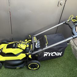 RYOBI 40V HP Brushless 21 in. Cordless Battery Walk Behind Self-Propelled Lawn Mower with (2) 6.0 Ah Batteries and Charger